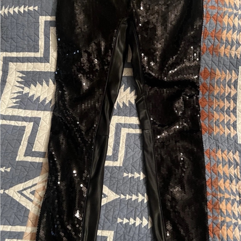 SPANX Shiny Black Leggings NWOT-never worn